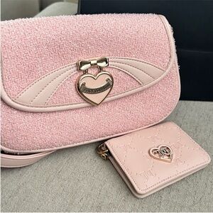 Juicy Couture Blush Pink Crossbody Bag with Cardholder